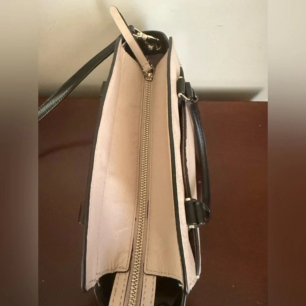 Kate Spade Jeanne Satchel Crossbody Handbag‎ Cream/Black Purse